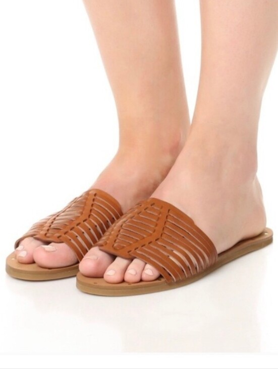 Madewell Shoes - Madewell Willa Huarache Leather Slide Brown Womens 7.5